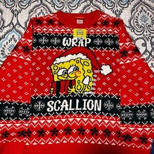 SpongeBob SquarePants Red Wrap Scallion Sweater